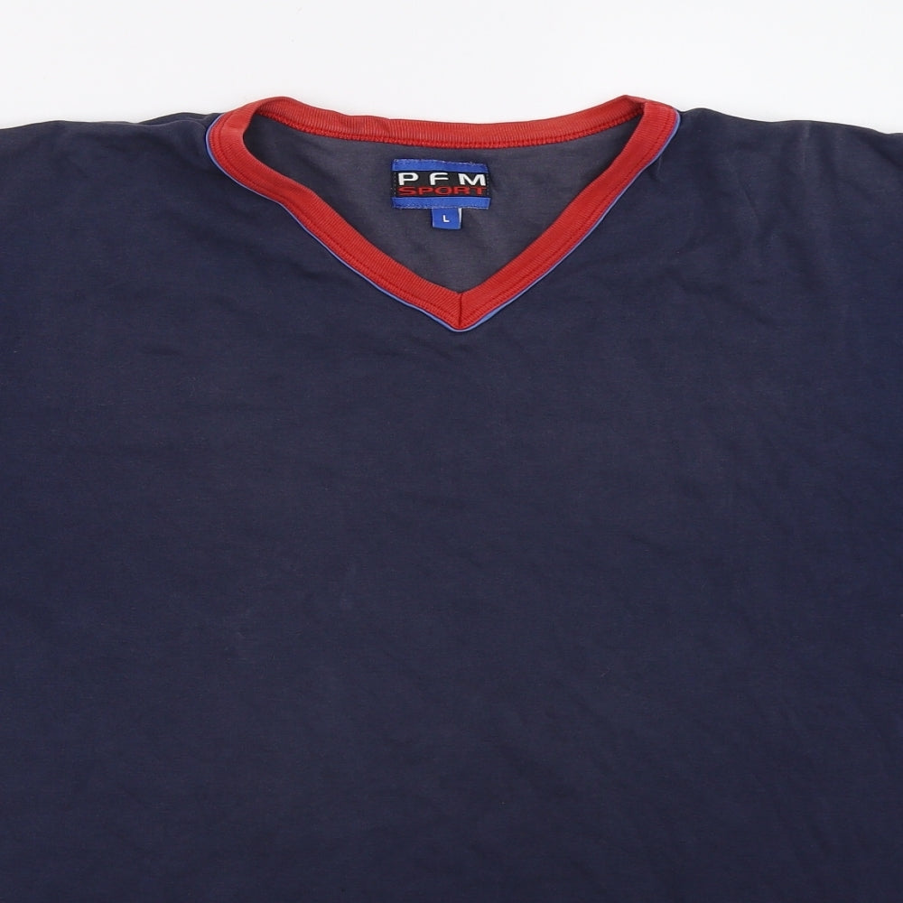 PFM Mens Blue    T-Shirt Size L