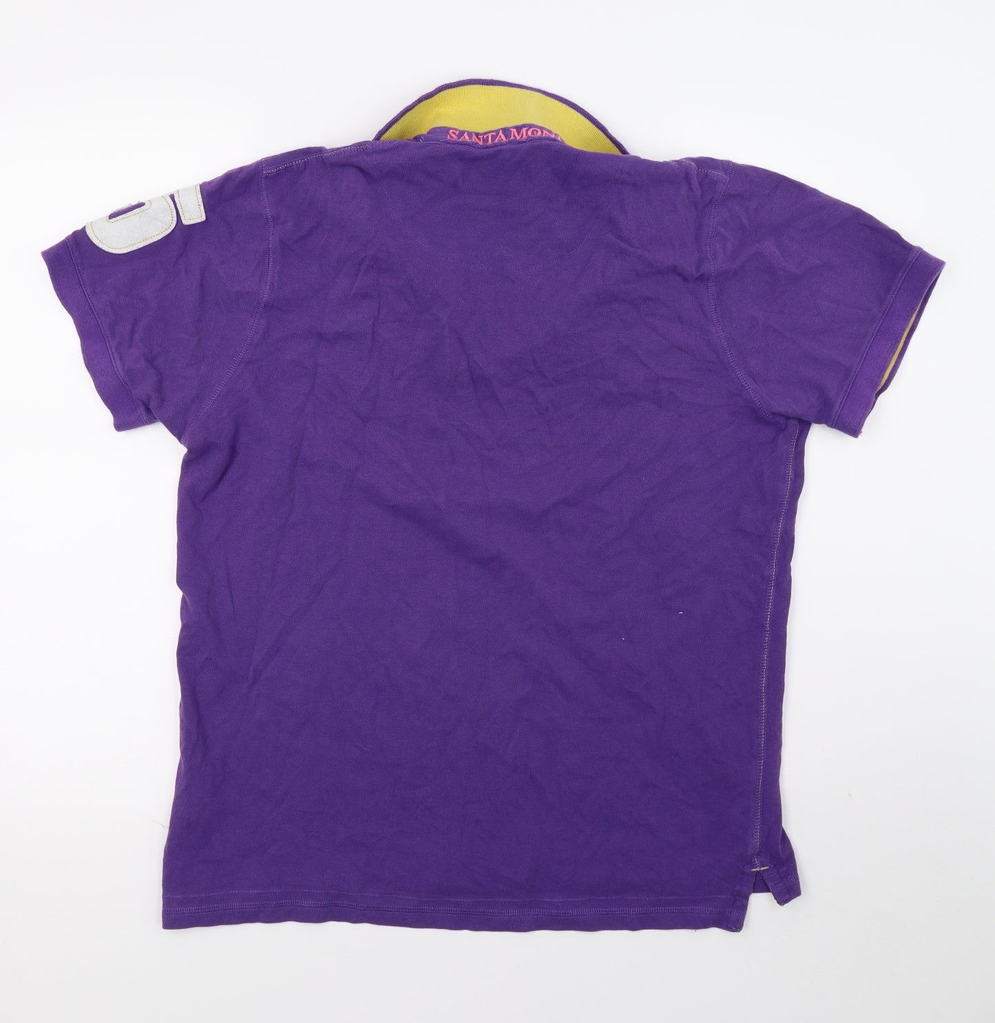 Santa Monica Polo Club Mens Purple    Polo Size L