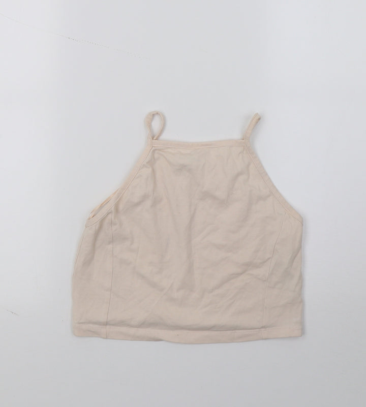 Miss Selfridge Womens Pink Cropped T-Shirt Size 10
