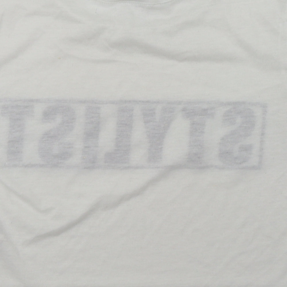 Miss Selfridge Womens White   Basic T-Shirt Size 8