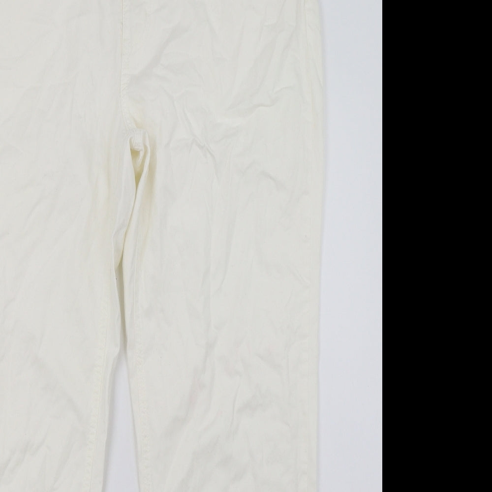 Marks and Spencer Mens White   Trousers  Size 36 L28 in