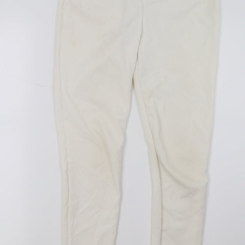 PRETTYLITTLETHING Womens Ivory   Trousers  Size 6 L28 in