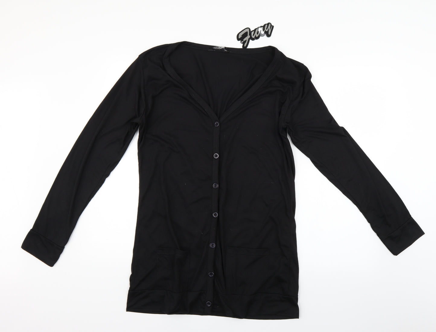 Fury Womens Black   Cardigan Jumper Size XL