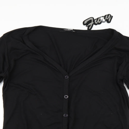 Fury Womens Black   Cardigan Jumper Size XL