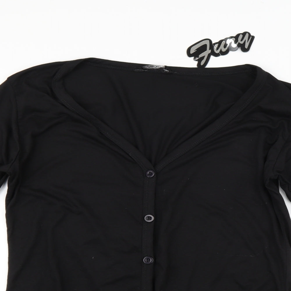 Fury Womens Black   Cardigan Jumper Size XL