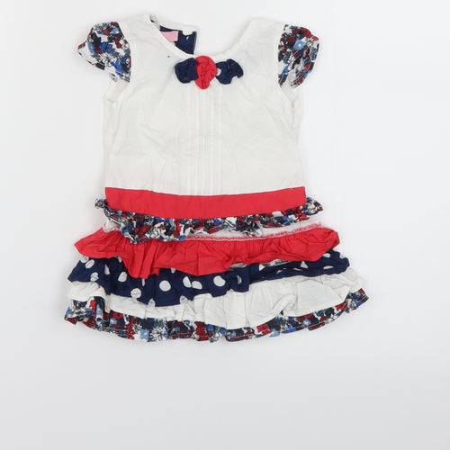 baby beetle Girls Multicoloured Polka Dot  Basic Blouse Size 6-9 Months
