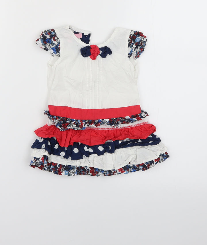 baby beetle Girls Multicoloured Polka Dot Basic Blouse Size 6-9 Months