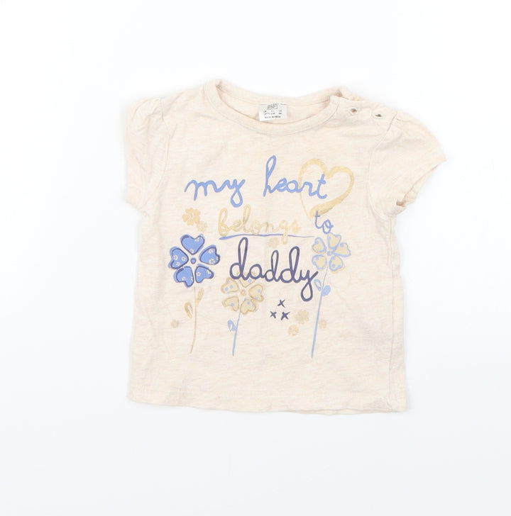 F&F Baby Beige   Basic Blouse Size 0-3 Months