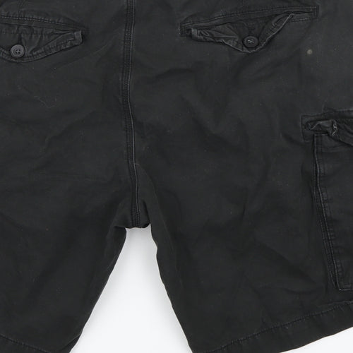 Peacocks Mens Black   Cargo Shorts Size 40