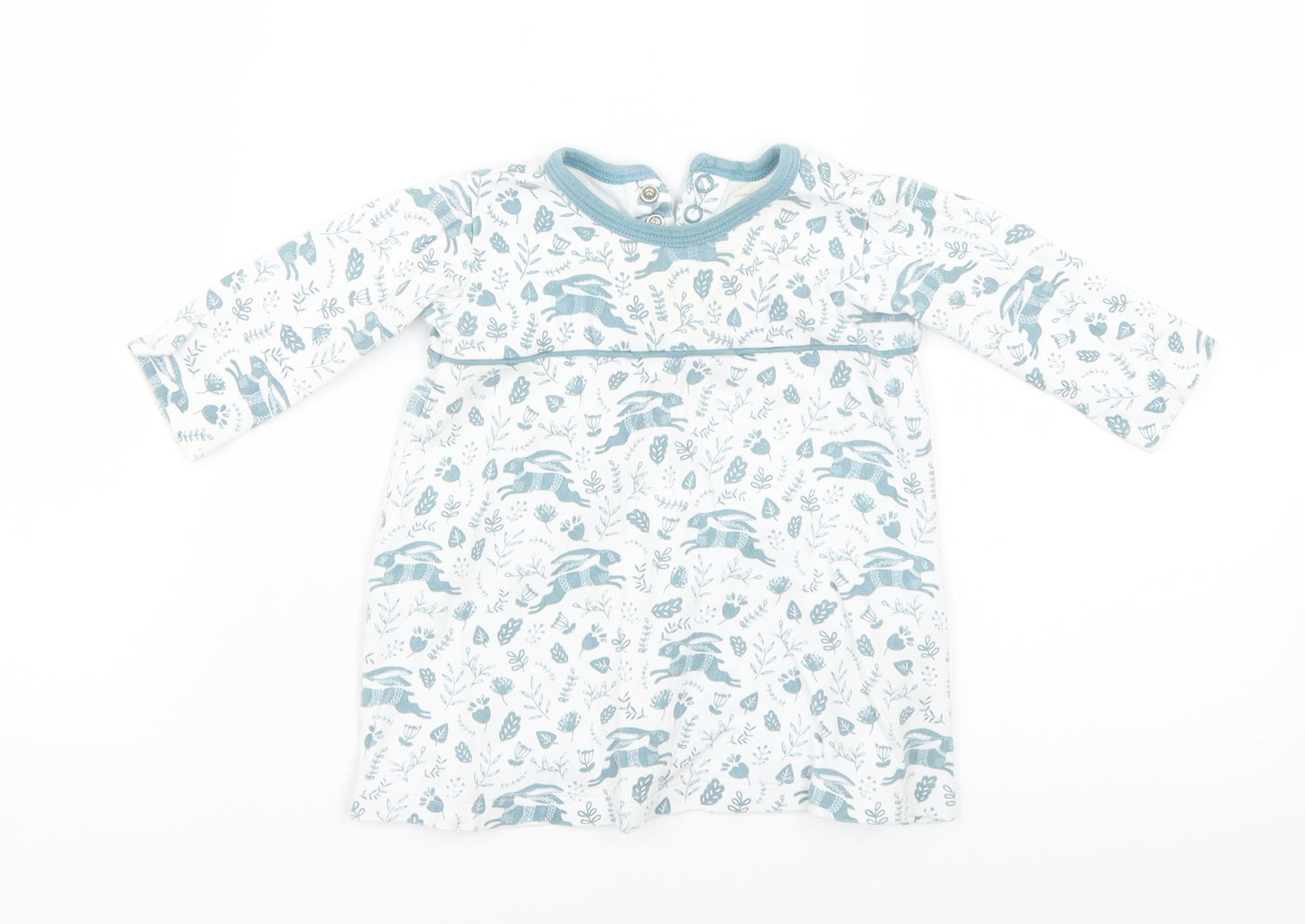 organics for kids Baby White Floral  Basic Blouse