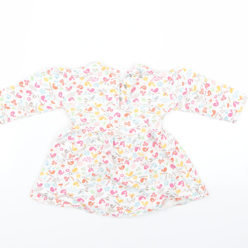 Mothercare Girls White Floral  Fit & Flare  Size 3-6 Months
