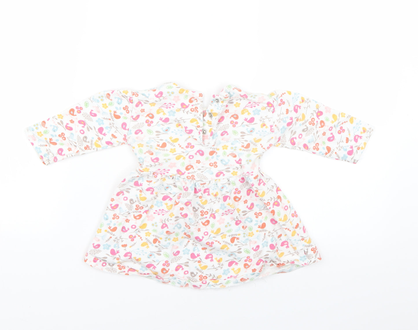 Mothercare Girls White Floral  Fit & Flare  Size 3-6 Months