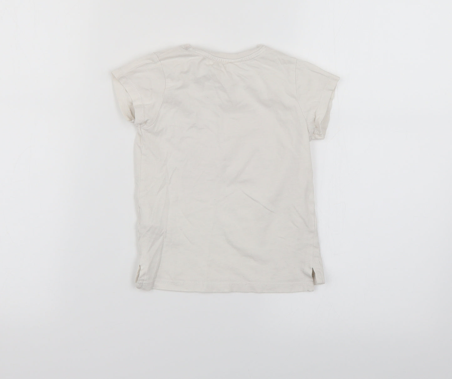 Primark Girls White   Basic T-Shirt Size 3-4 Years