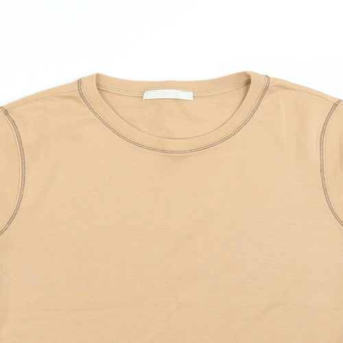 Marks and Spencer Womens Beige   Basic T-Shirt Size 14