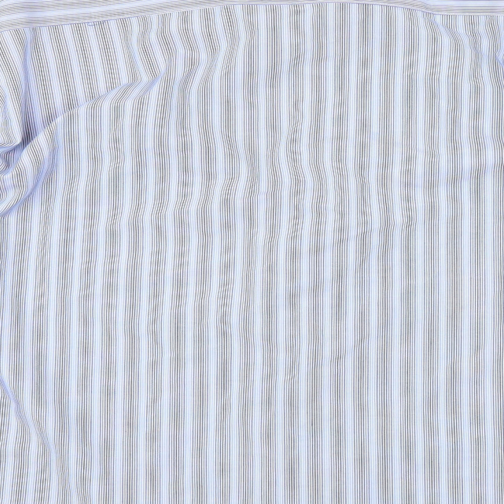 Pierre Cardin Mens Blue Striped   Dress Shirt Size XL