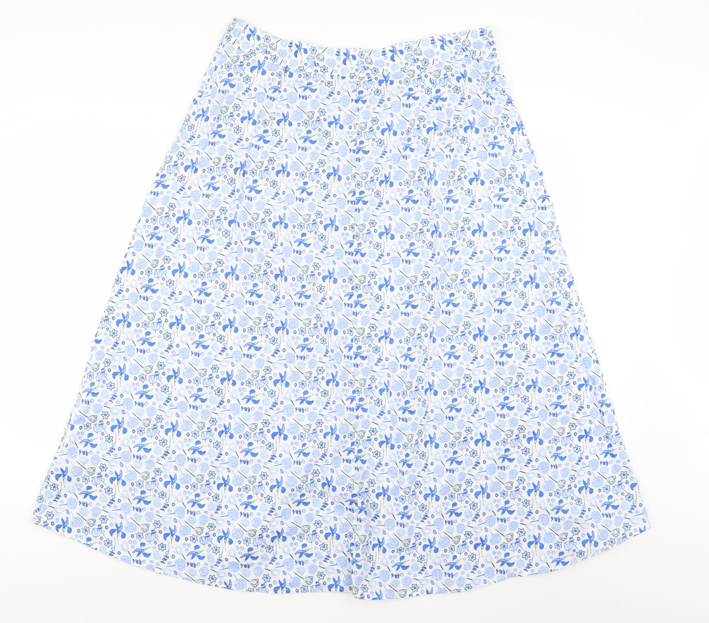 Marks and Spencer Womens White Floral  Flare Skirt Size 14