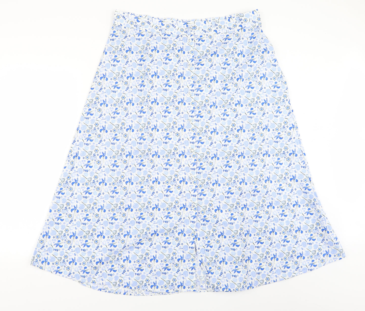 Marks and Spencer Womens White Floral  Flare Skirt Size 16