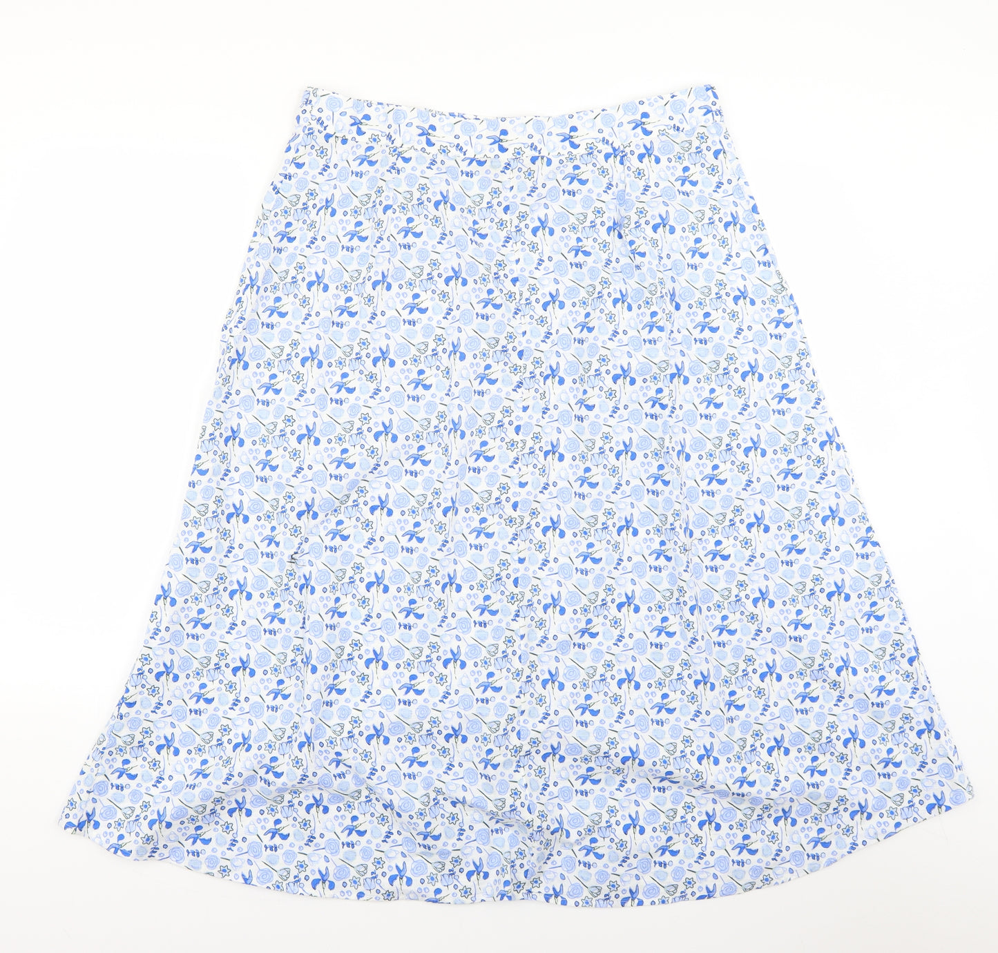 Marks and Spencer Womens White Floral  Flare Skirt Size 16