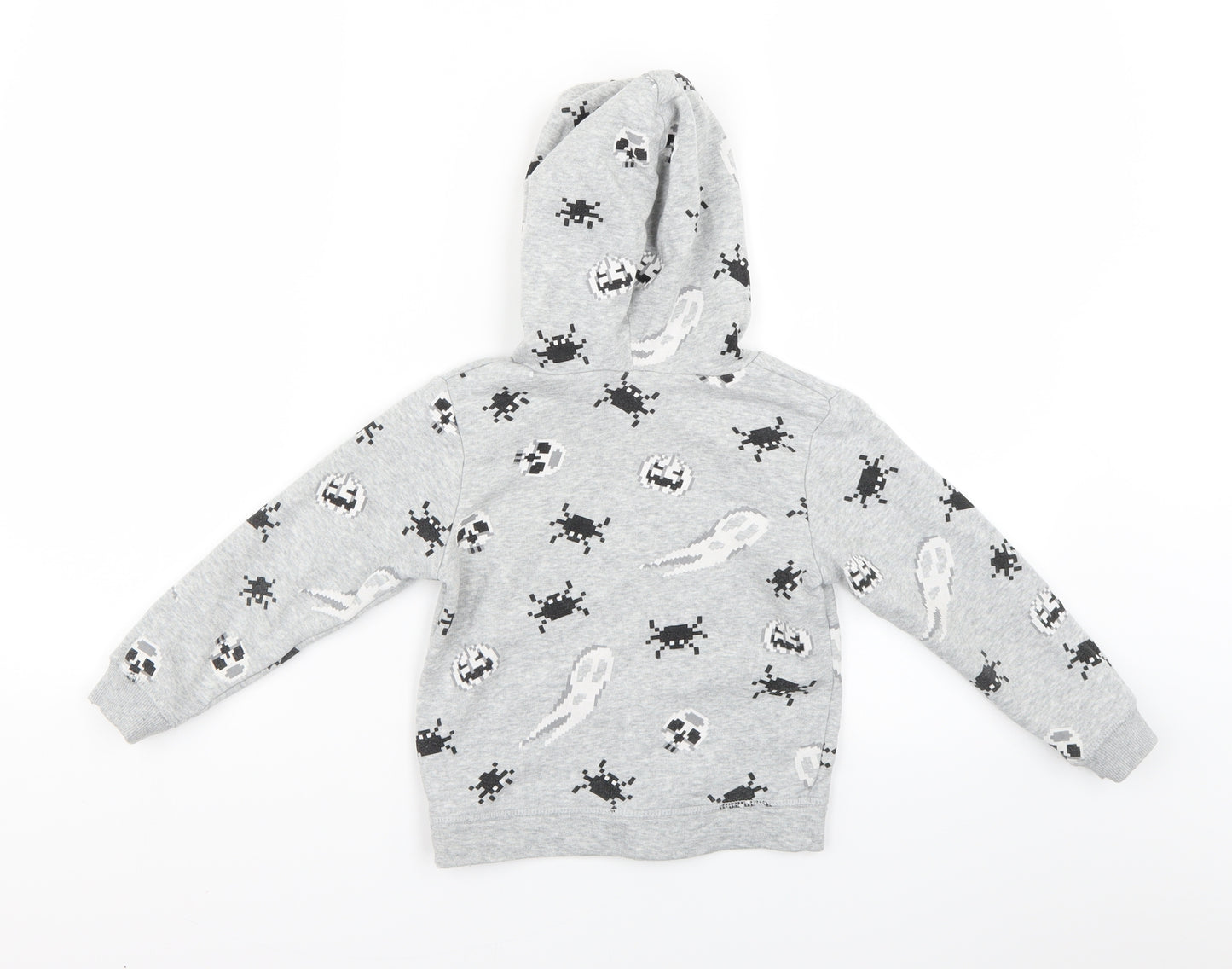 H&M Boys Grey   Pullover Hoodie Size 3-4 Years  - Halloween