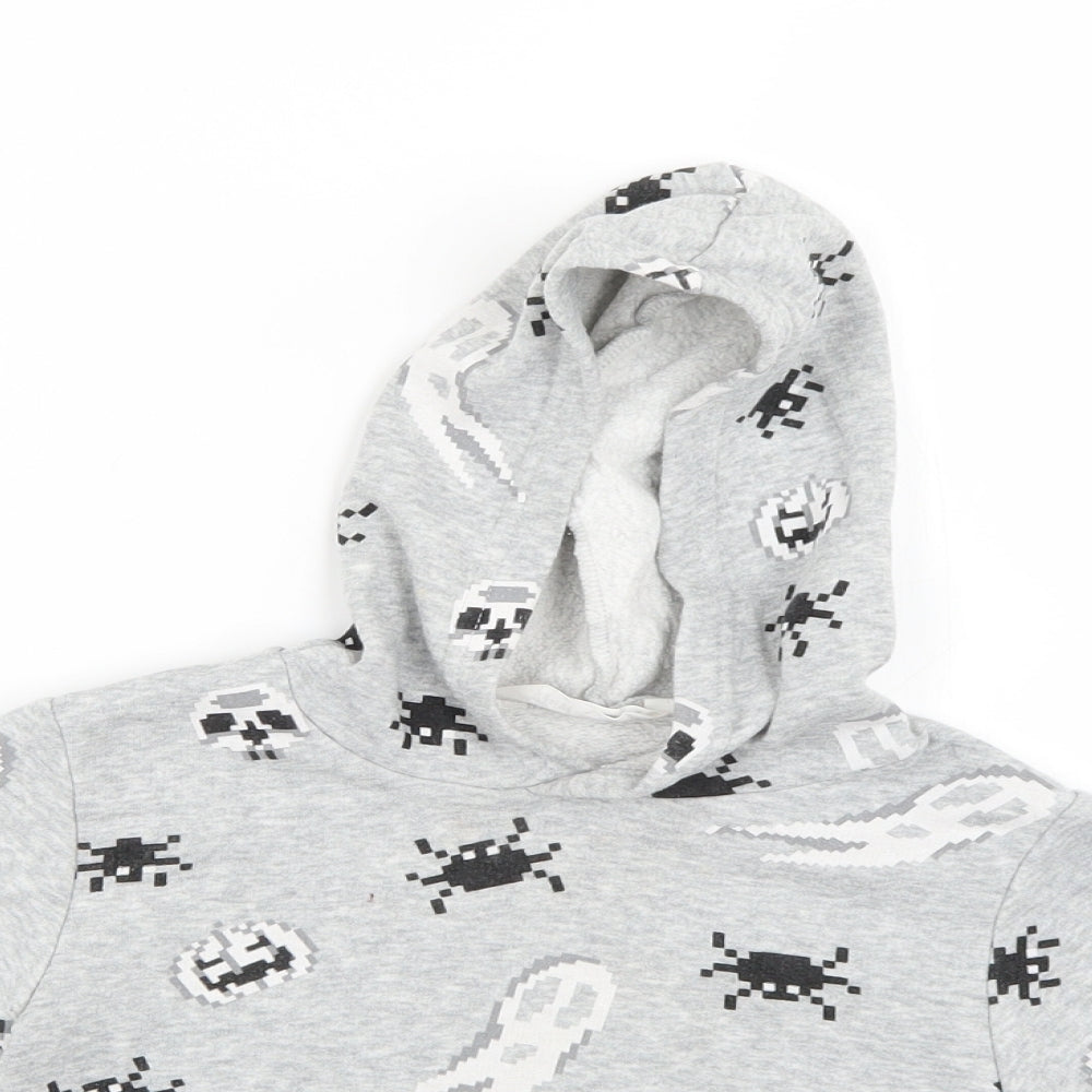 H&M Boys Grey   Pullover Hoodie Size 3-4 Years  - Halloween