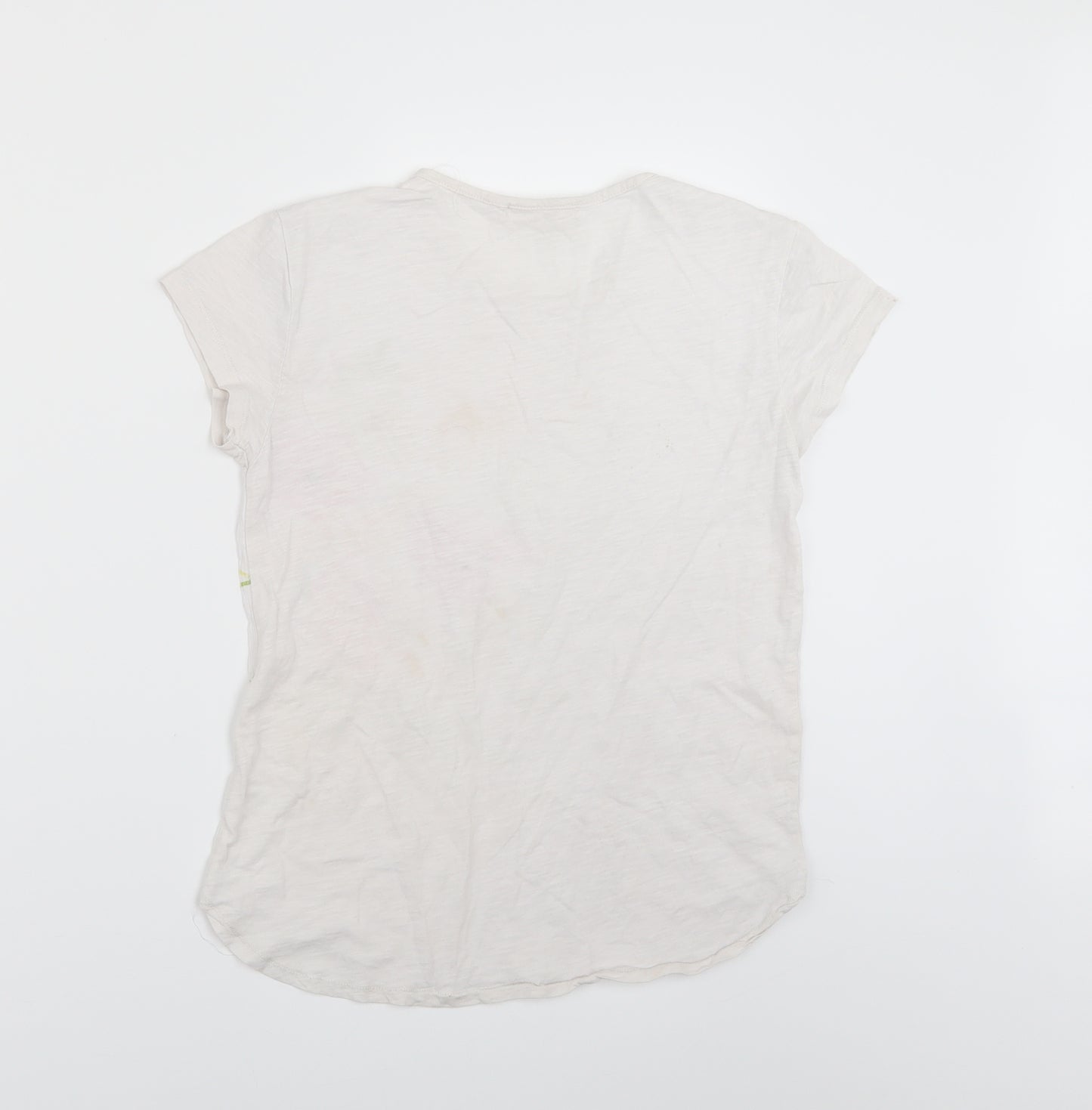 Zara Girls White Floral  Basic T-Shirt Size 11-12 Years