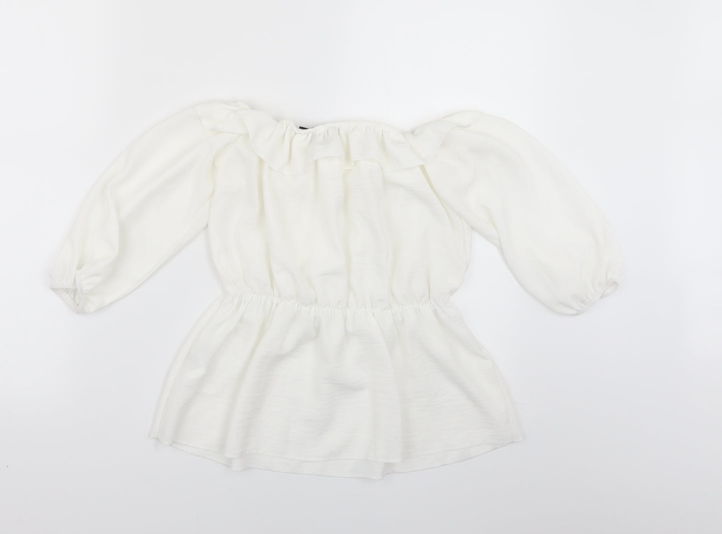 I SAW IT FIRST Womens White   Basic Blouse Size 8