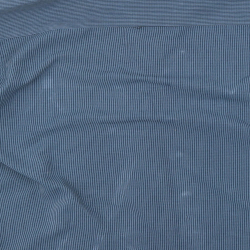 Hutson Harbour Mens Blue Striped   Dress Shirt Size 2XL