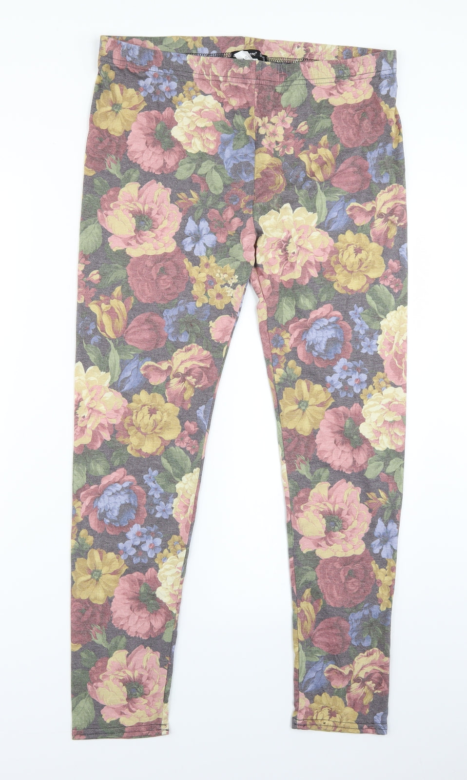 Primark Womens Multicoloured Floral   Leggings Size 18 L26 in