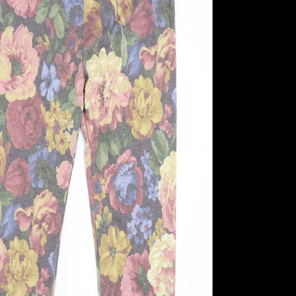 Primark Womens Multicoloured Floral   Leggings Size 18 L26 in