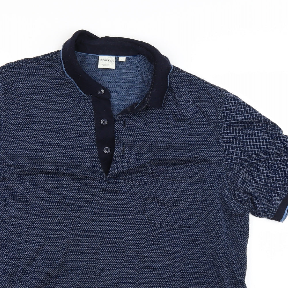 Baileys Mens Blue    Polo Size L