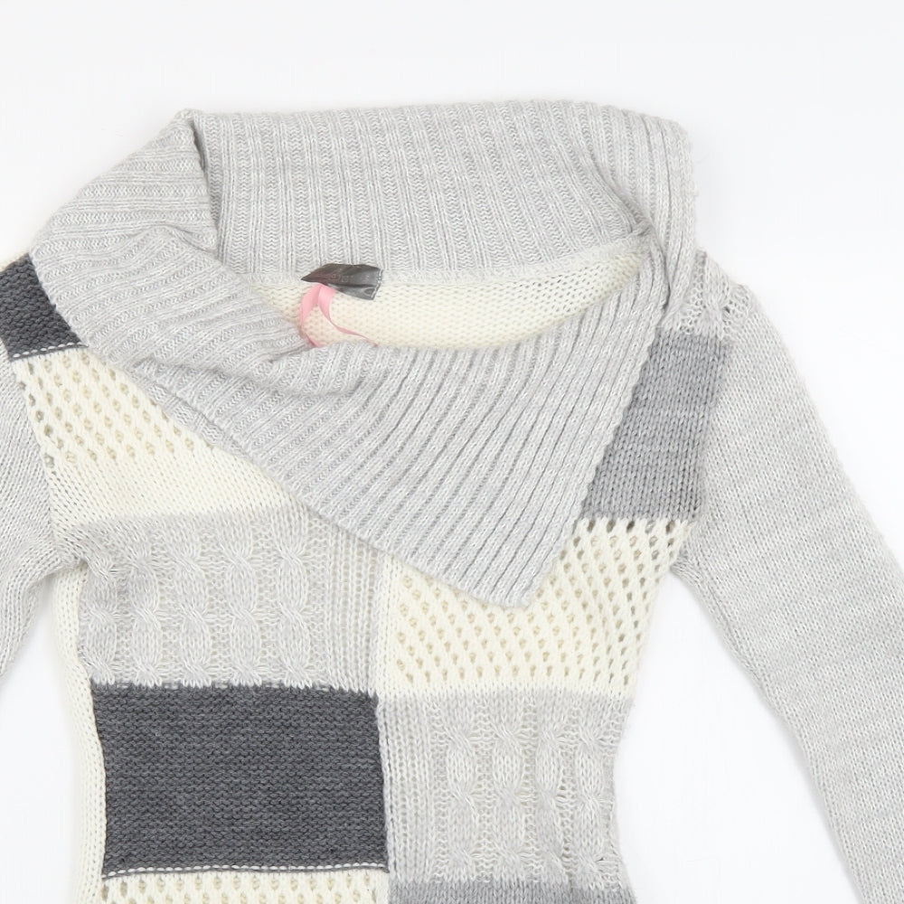 Lipsy Womens Grey   Pullover Jumper Size 8