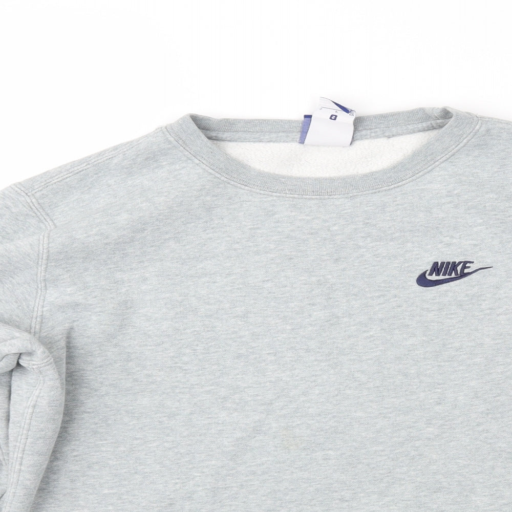 Nike Mens Grey  Jersey Pullover Sweatshirt Size S