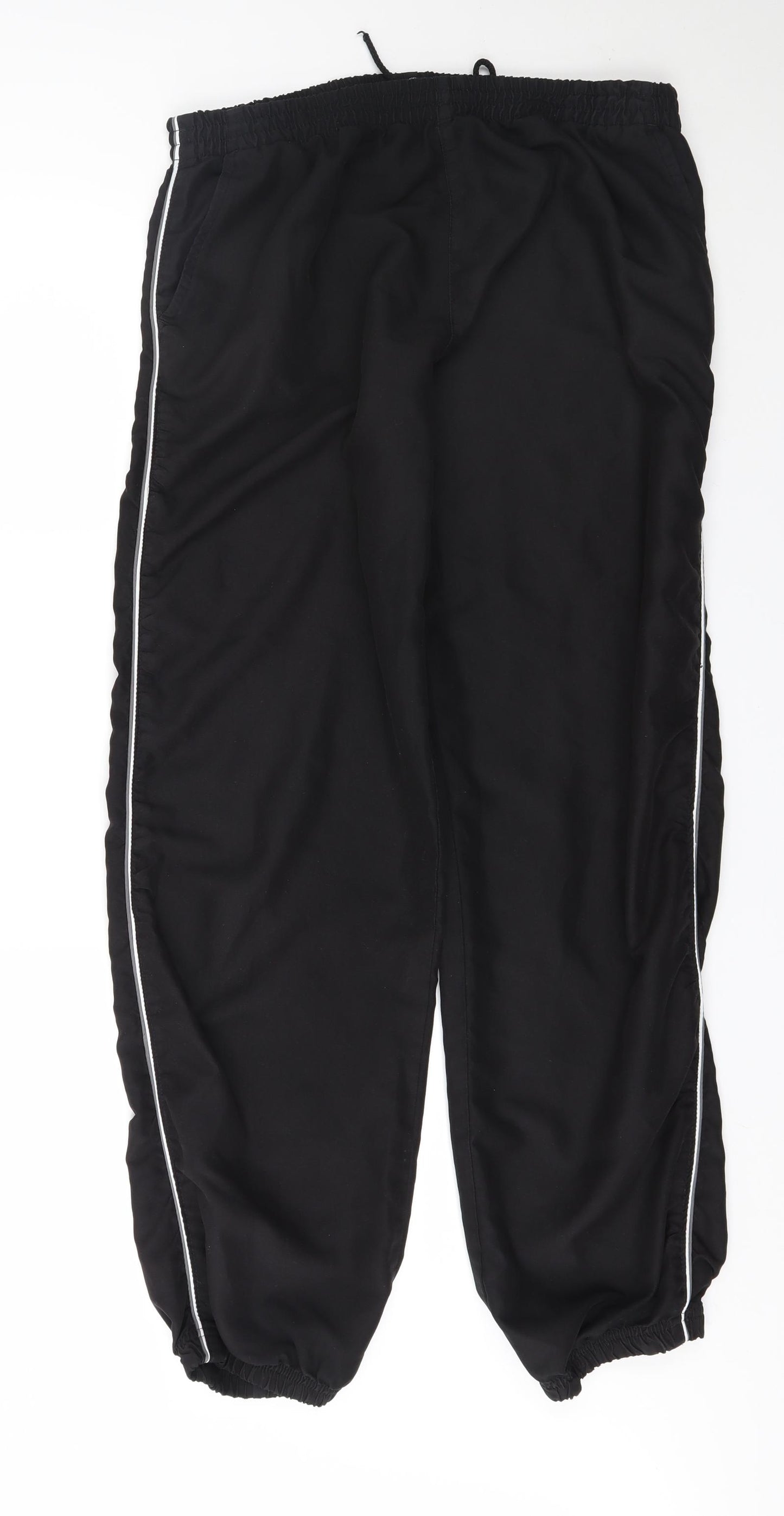 George Mens Black   Jogger Trousers Size L L30 in