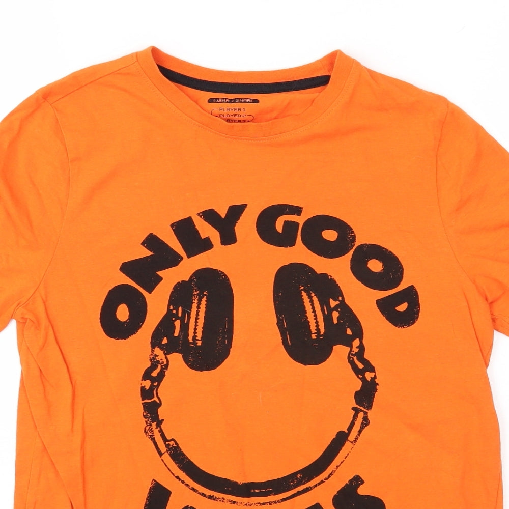 F&F Boys Red   Basic T-Shirt Size 11-12 Years  - Music