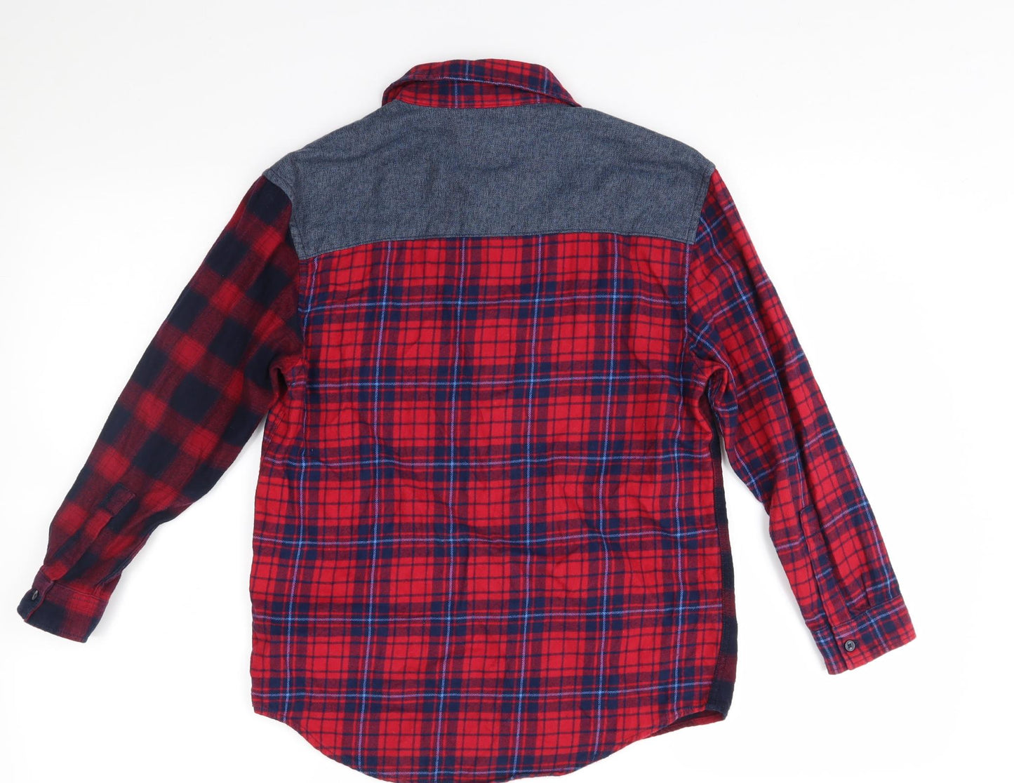 NEXT Boys Red Check  Basic Button-Up Size 10 Years