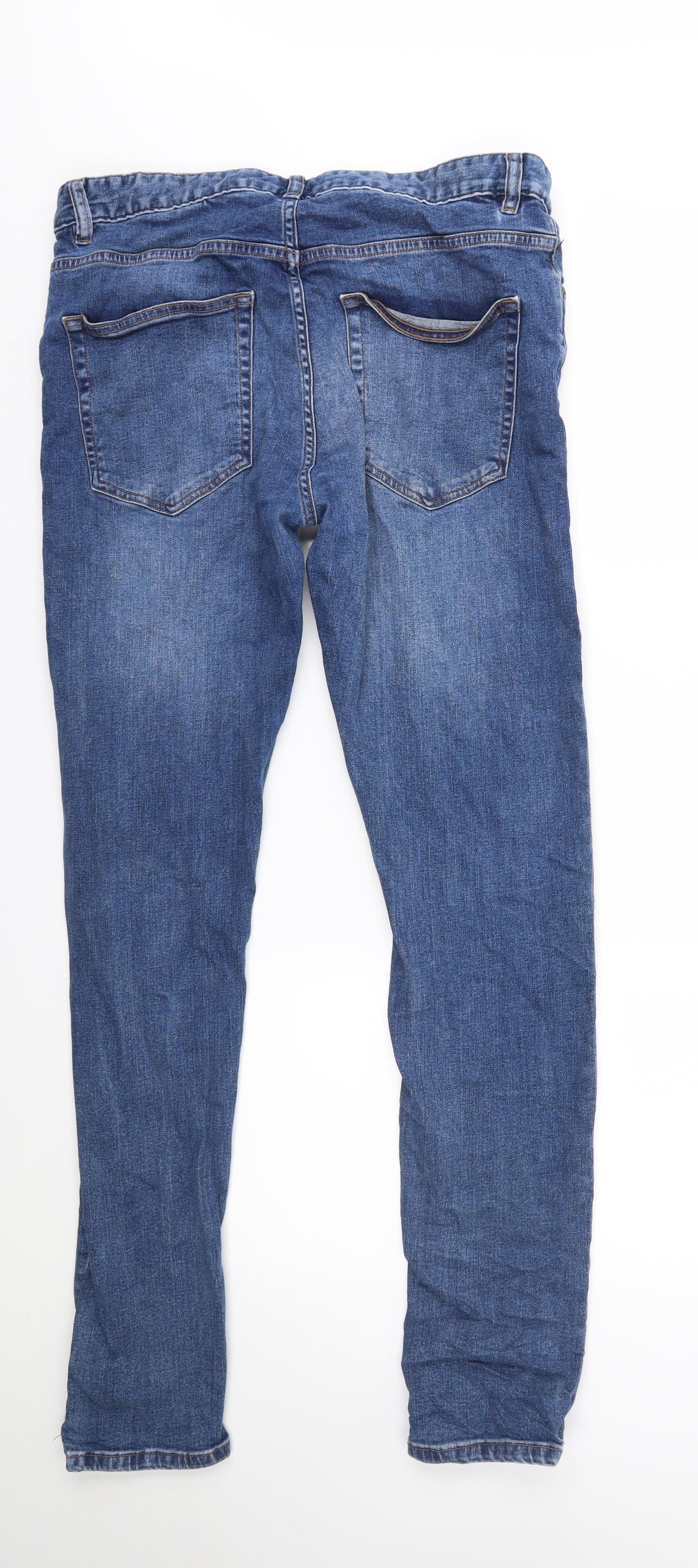 NEXT Mens Blue  Denim Skinny Jeans Size 34 L31 in