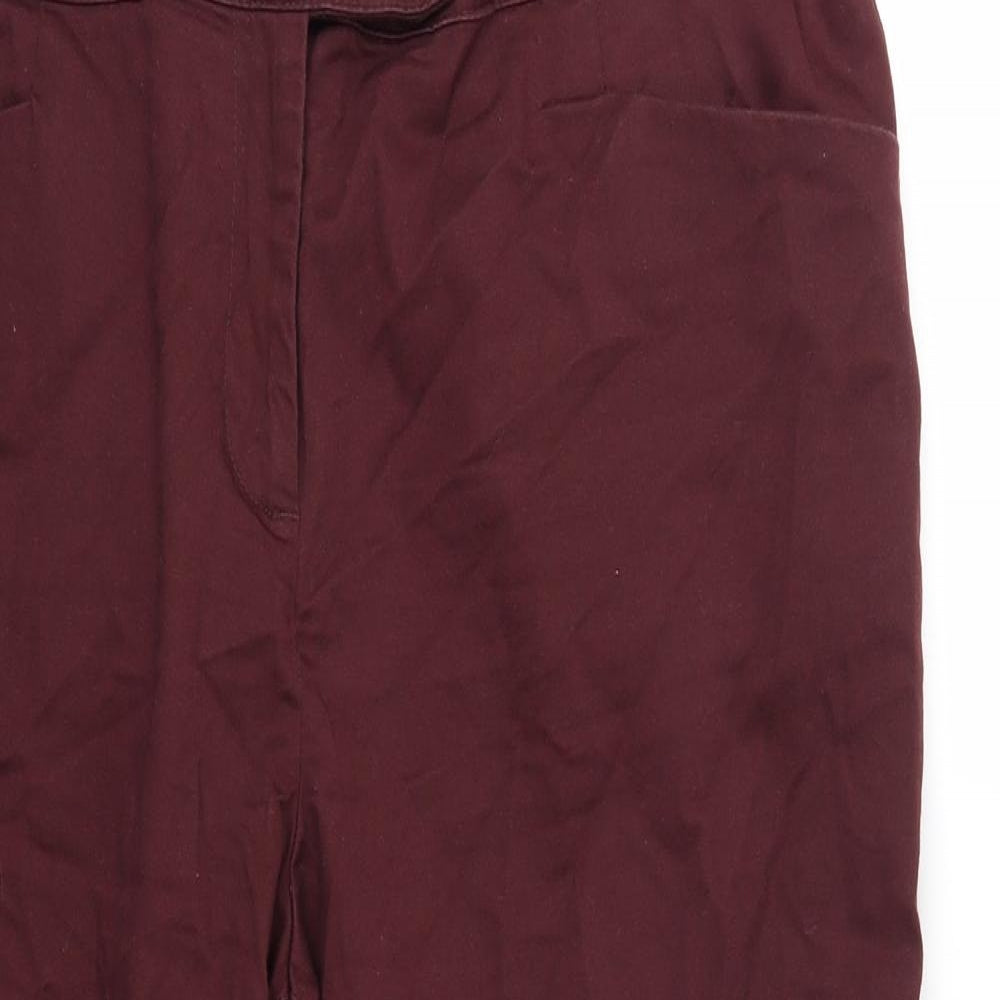 TU Womens Red   Cropped Trousers Size 16 L20 in