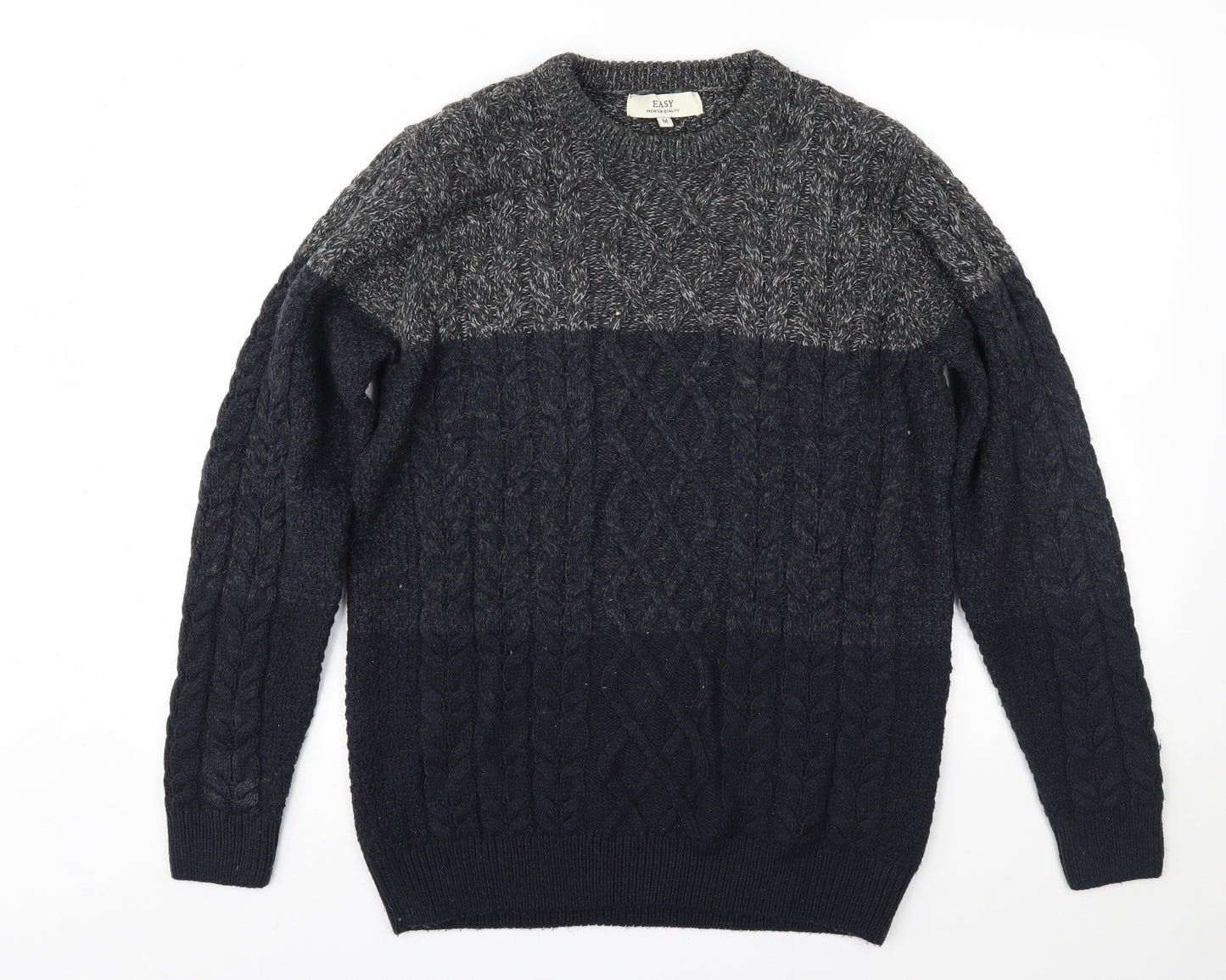 Easy Mens Blue   Pullover Jumper Size M