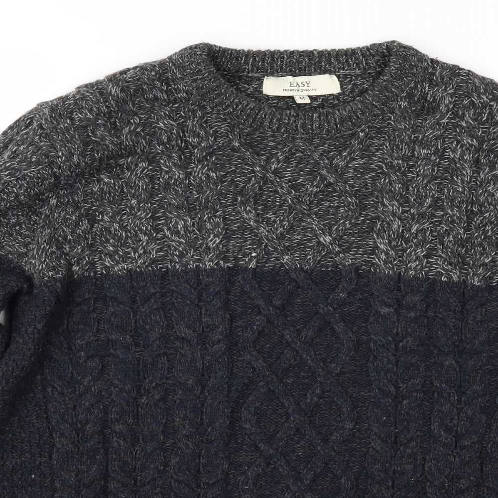 Easy Mens Blue   Pullover Jumper Size M