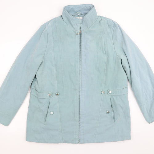 Eleganzé Womens Green   Overcoat Coat Size XL