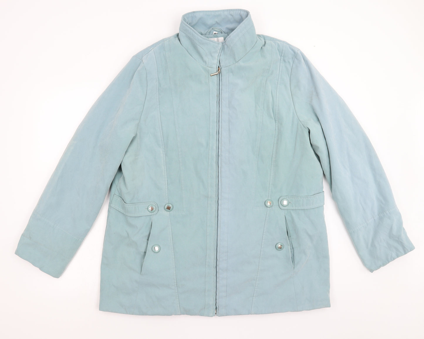 Eleganzé Womens Green   Overcoat Coat Size XL