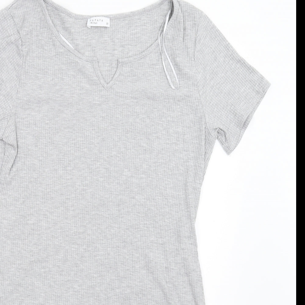 Papaya Womens Grey   Bodysuit One-Piece Size 20