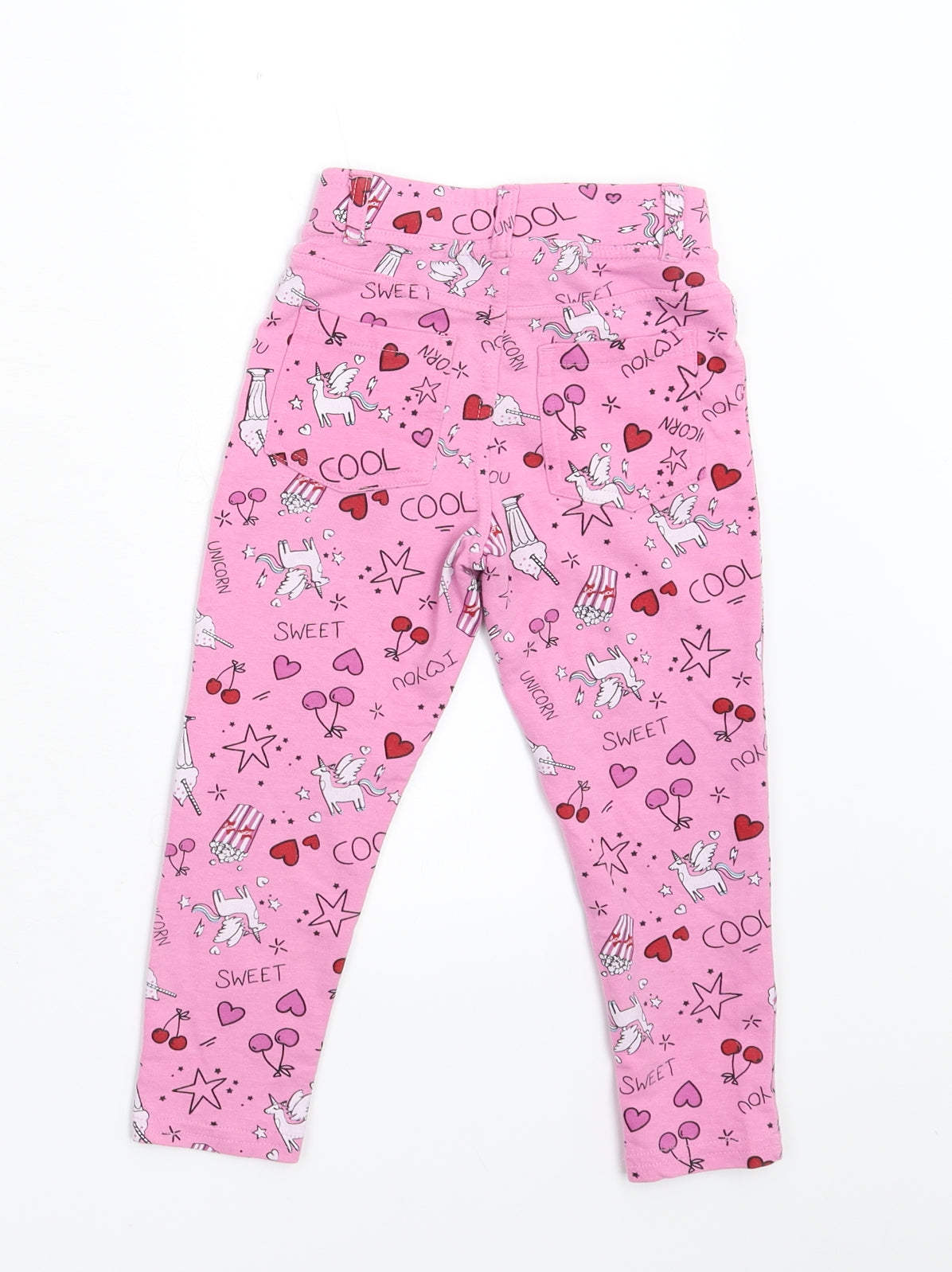 Matalan Girls Pink Animal Print  Jogger Trousers Size 4 Years