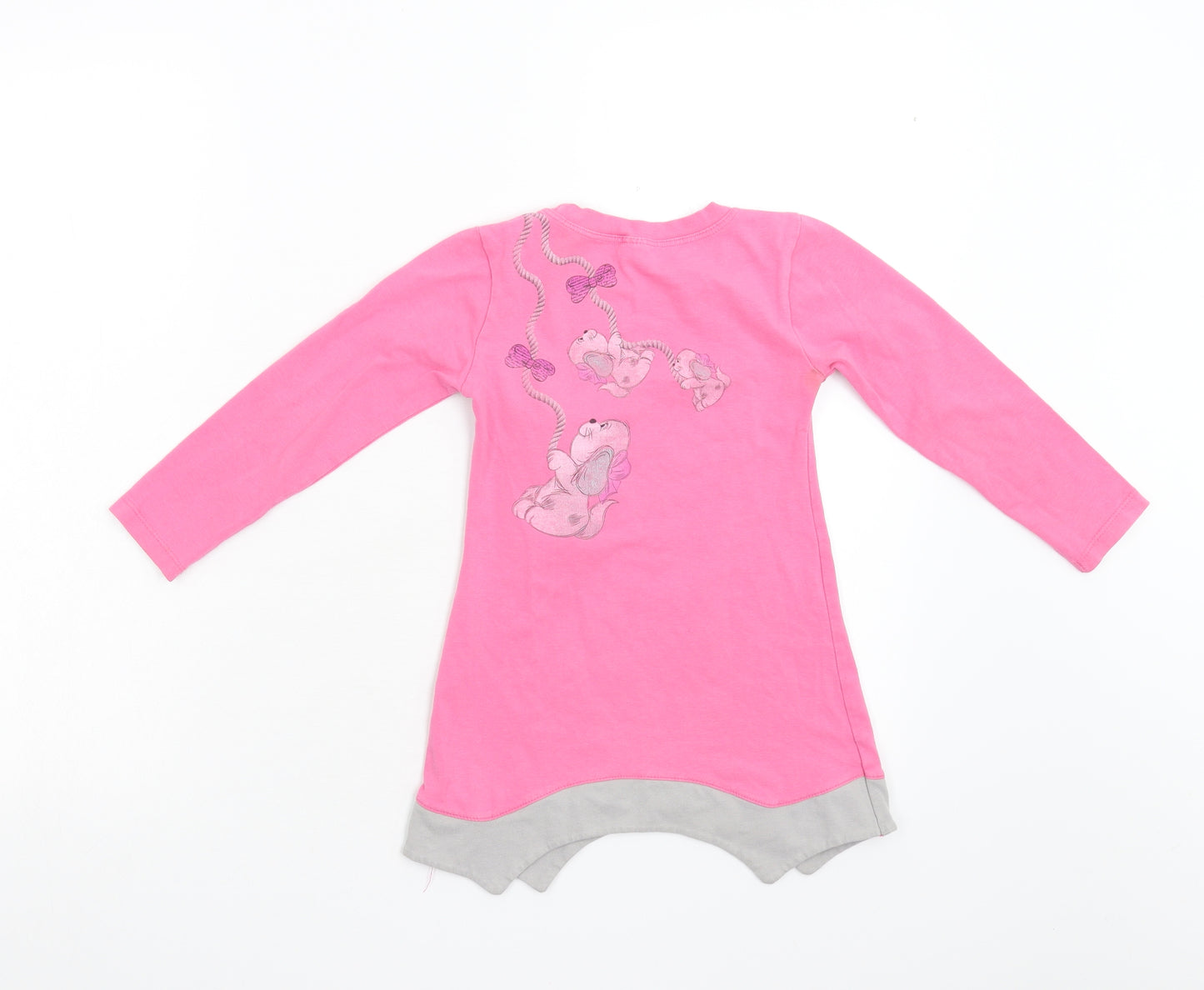 Stephanie Girls Pink   Basic T-Shirt Size 5-6 Years