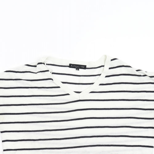 F&F Womens White Striped  Pullover Jumper Size 6
