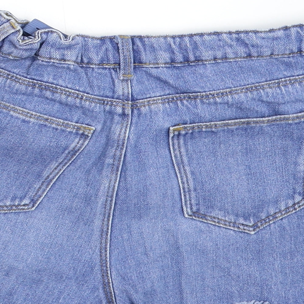 M&S Girls Blue  Denim Cut-Off Shorts Size 12-13 Years