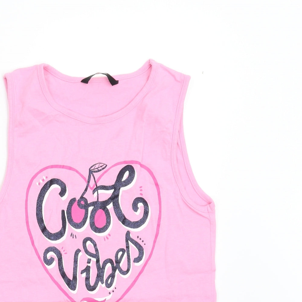 George Girls Pink   Basic Tank Size 11-12 Years