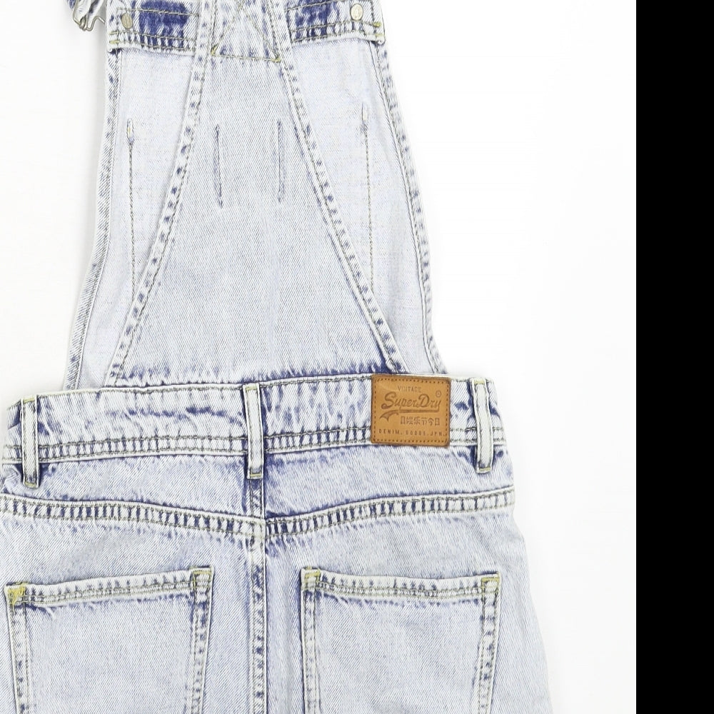 Superdry Womens Blue  Denim Dungaree One-Piece Size 6