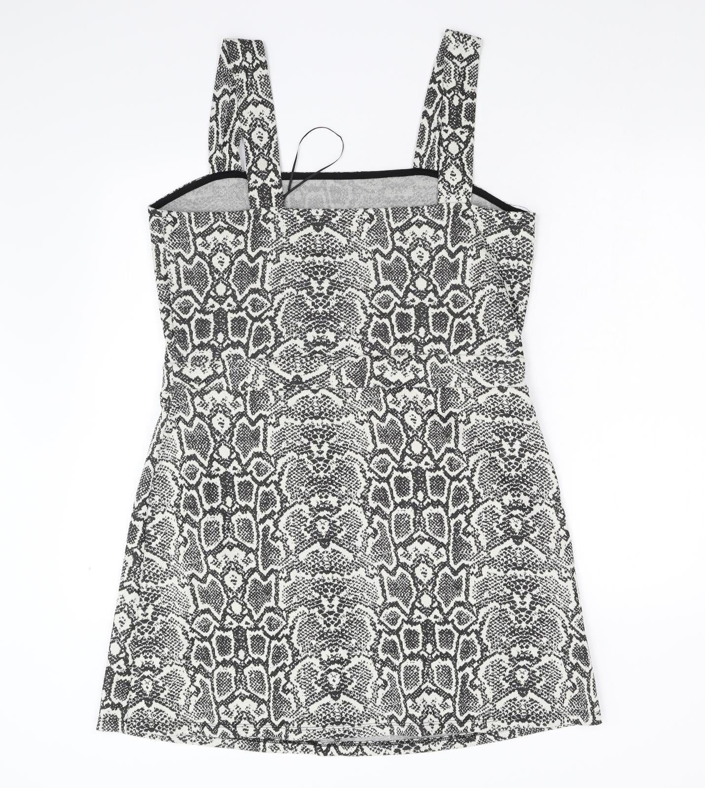 F&F Womens Black Animal Print  Shift  Size 16