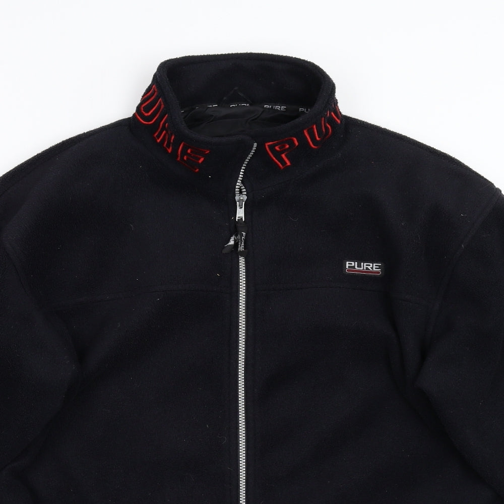 Pure Womens Black  Fleece Jacket  Size 16